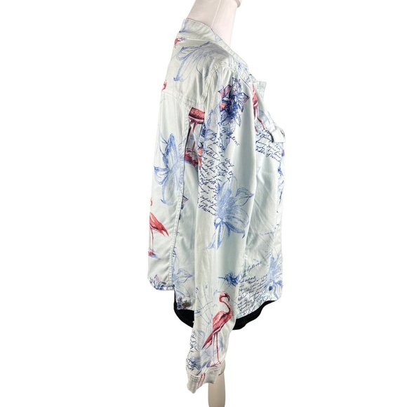 Chico's Women's Light Denim Design Jacket Size L - Picture 6 of 9
